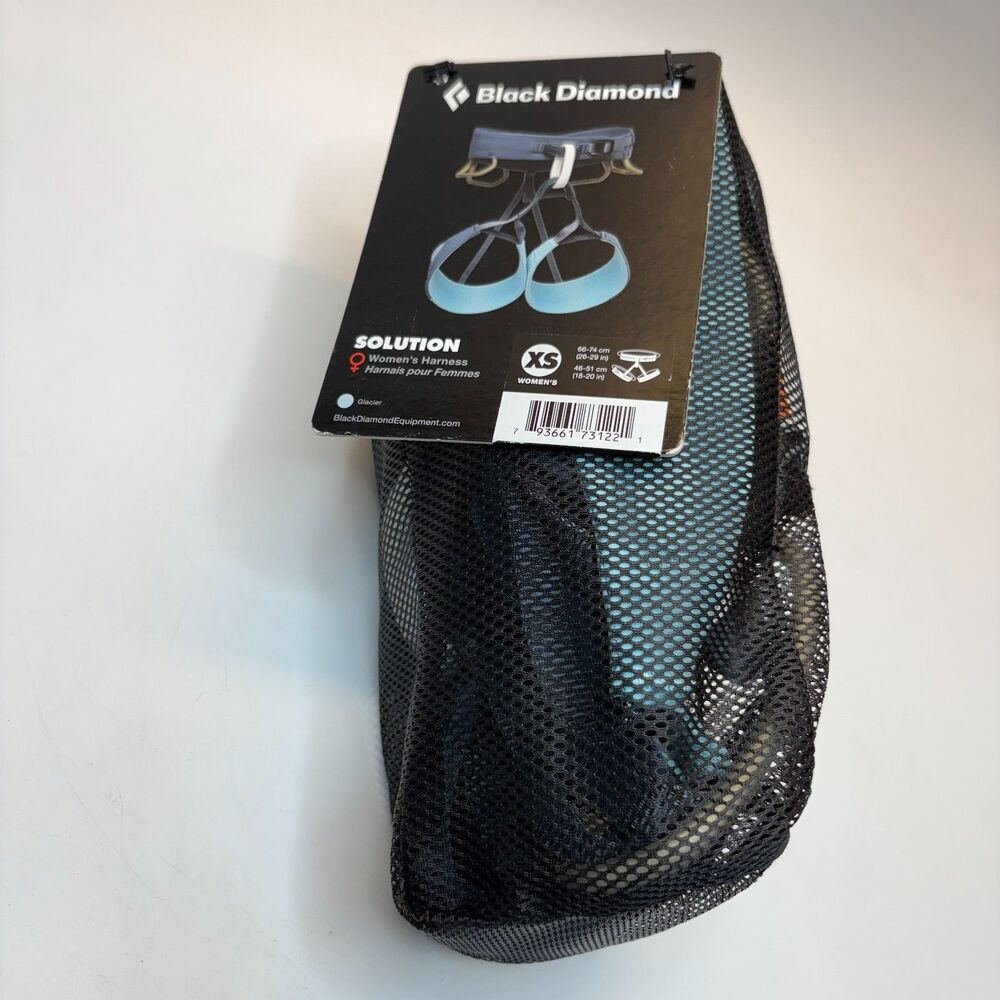 NWT BLACK DIAMOND Glacier Blue Solution Climbing Harness Womens Size XS